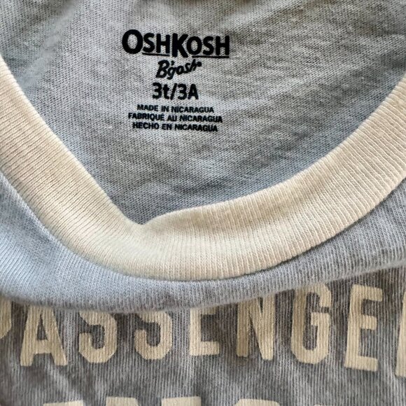 OshKosh bundle of two light blue tshort and turtleneck 3T and 4T - Picture 7 of 8